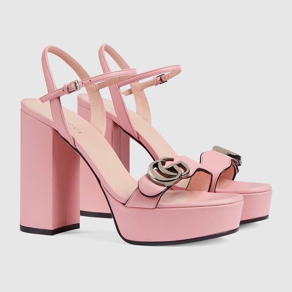 gucci platform sandal with double g